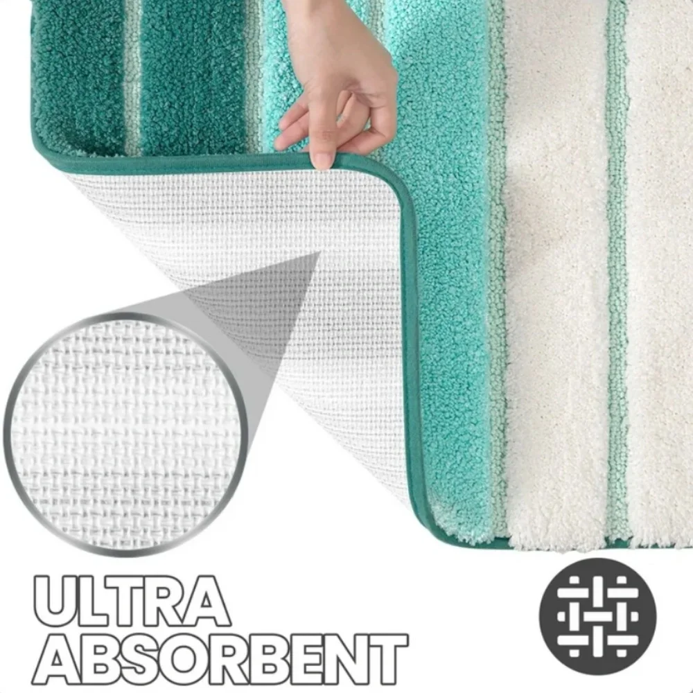 Bath Mat Bathroom Rug Absorbent Non-Slip Washable Shower Floor Mats Small Carpet